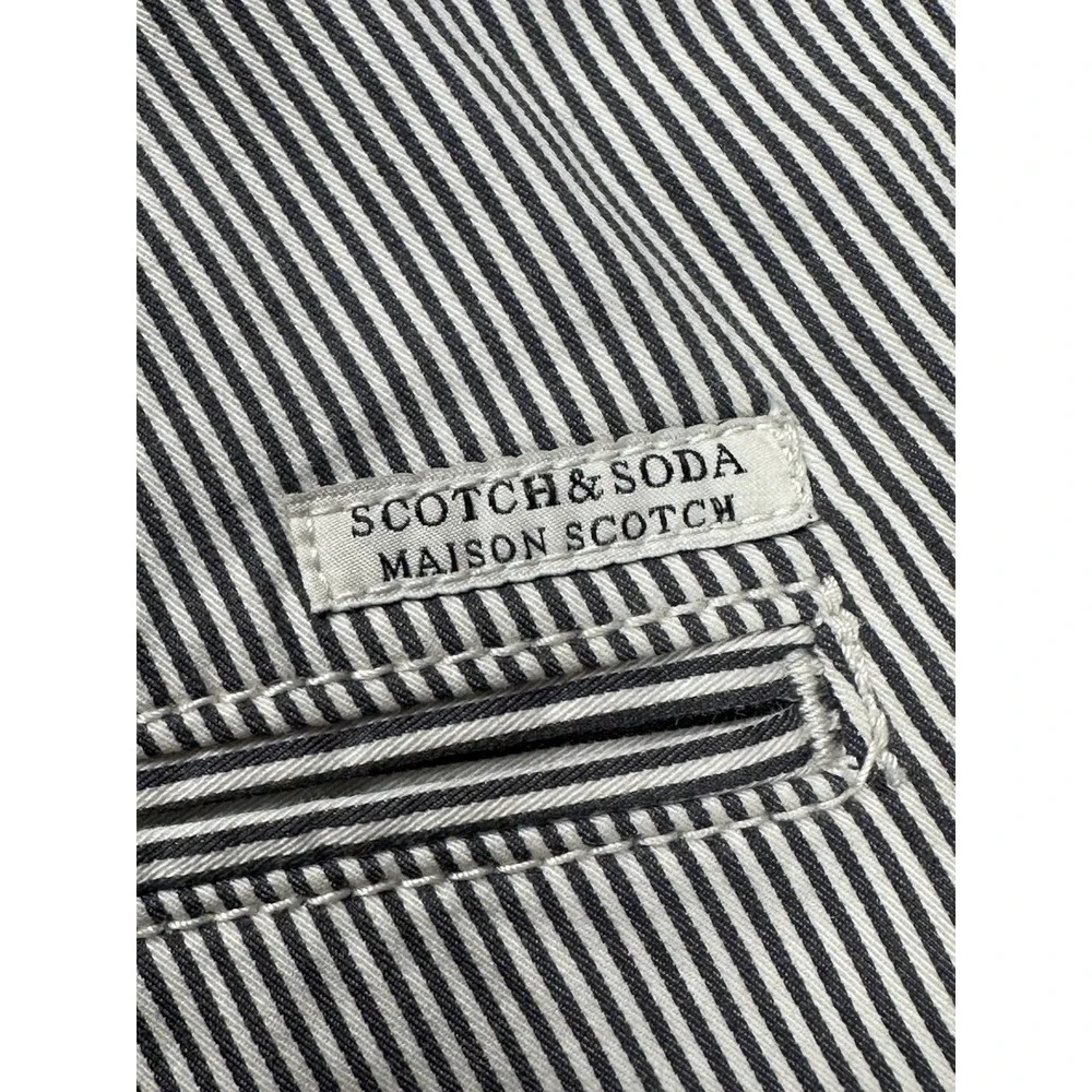 Scotch & Soda‎ Maison Scotch Size 29 Grey/White Striped Bermuda Shorts
